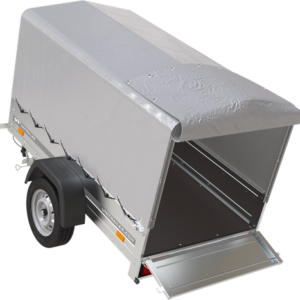 REMORQUE AUTOMOBILE GARDEN TRAILER 200 KIPP 200 X 106 CM AVEC BÂCHE HAUTE, ARCEAU ET ROUE JOCKEY PTAC 500 KG