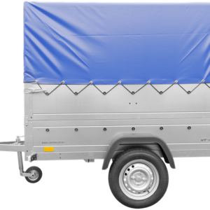 REMORQUE SIMPLE ESSIEU 200X125 AVEC BÂCHE HAUTE, ARCEAU, REHAUSSES DE RIDELLES ET ROUE JOCKEY - GARDEN TRAILER 201 KIPP