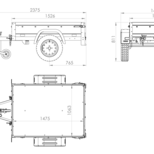 Petite remorque 150 x 106 cm Garden Trailer 150 KIPP