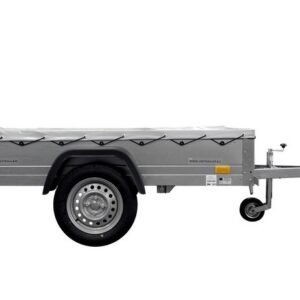 REMORQUE VOITURE 200X106 GARDEN TRAILER 200 KIPP AVEC ROUE JOCKEY ET BÂCHE PLATE PTAC 750 KG