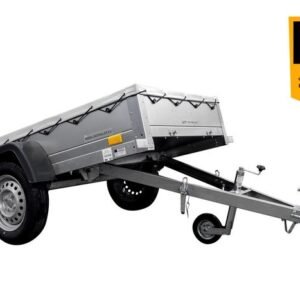 REMORQUE VOITURE 200X106 GARDEN TRAILER 200 KIPP AVEC ROUE JOCKEY ET BÂCHE PLATE PTAC 750 KG