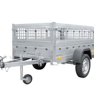 TOP REMORQUE GARDEN TRAILER 200 KIPP AVEC REHAUSSES GRILLAGÉES ET ROUE JOCKEY