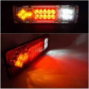 2 Pcs Feux Arrière Del Remorque 19 Led Voiture Feuilles Arrière Arrêter Freinage Inverse Indicator Étanche Arrows Véhicule Lampe Feux Arrière Pour Camions/Remorques/Caravanes/Bus/Fourgonnettes