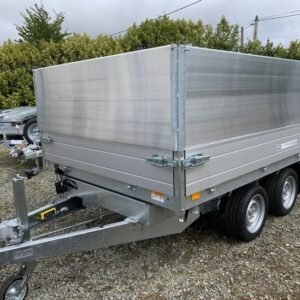 Remorque Tri-Benne Saris - K3 306 - 306 X 184 - Ptac : 3500 Kg - 2 Essieux - Freinée - Pompe Electrique