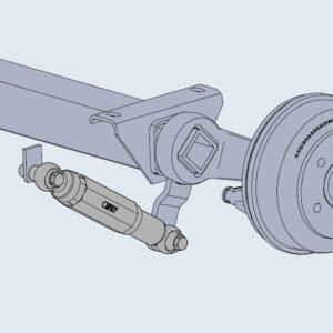 Kit: Amortisseur Pour Essieu Al-Ko Octagon 900 -1600 Vert Avec Patte