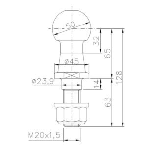 Boule D'Attelage Winterhoff Kub 50 Mm - 2000 Kg