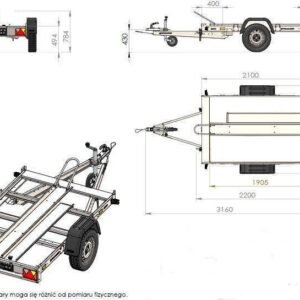 Remorque Moto 1 Rail Unitrailer Sans Plancher