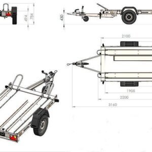 Remorque Moto 750 Kg Unitrailer Moto 2 Sans Contreplaqué