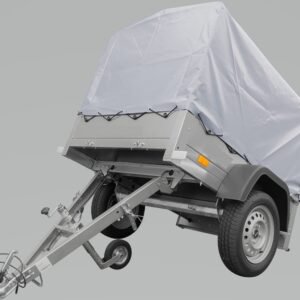 Remorque 1 Essieu 150X106 Bâche + Arceau, Ptac 500 Kg Garden Trailer 150 Kipp [Avec Roue Jockey]