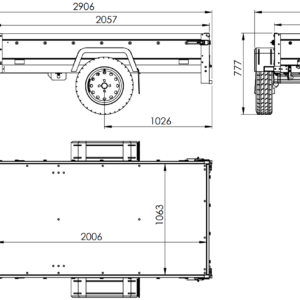 Remorque 1 Essieu 150X106 Bâche + Arceau, Ptac 500 Kg Garden Trailer 150 Kipp [Avec Roue Jockey]