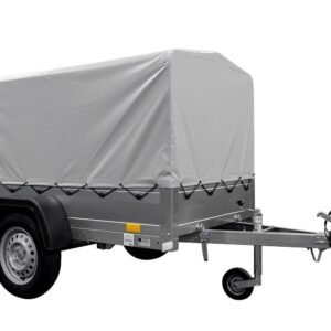 Remorque Routière Avec Bâche Haute Bleue, Arceau Et Roue Jockey 230X125 Garden Trailer 230 Kipp