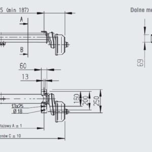 Essieu Freiné Al-Ko 1800 Kg A1300 5X112 E